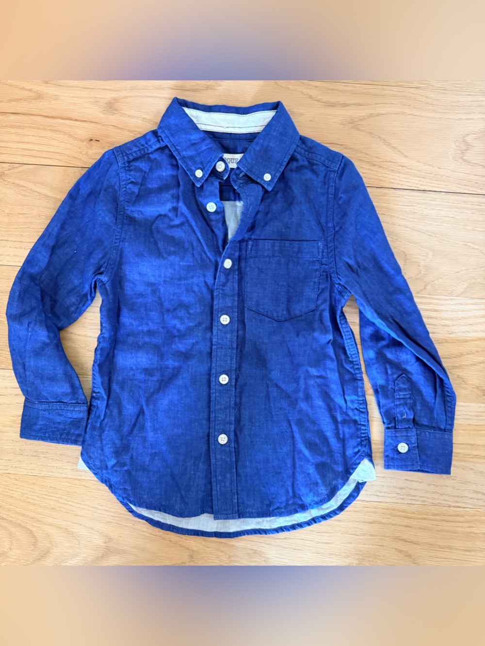 Barque Classic Boys Button-Down Shirt in Blue Sz 5 EC